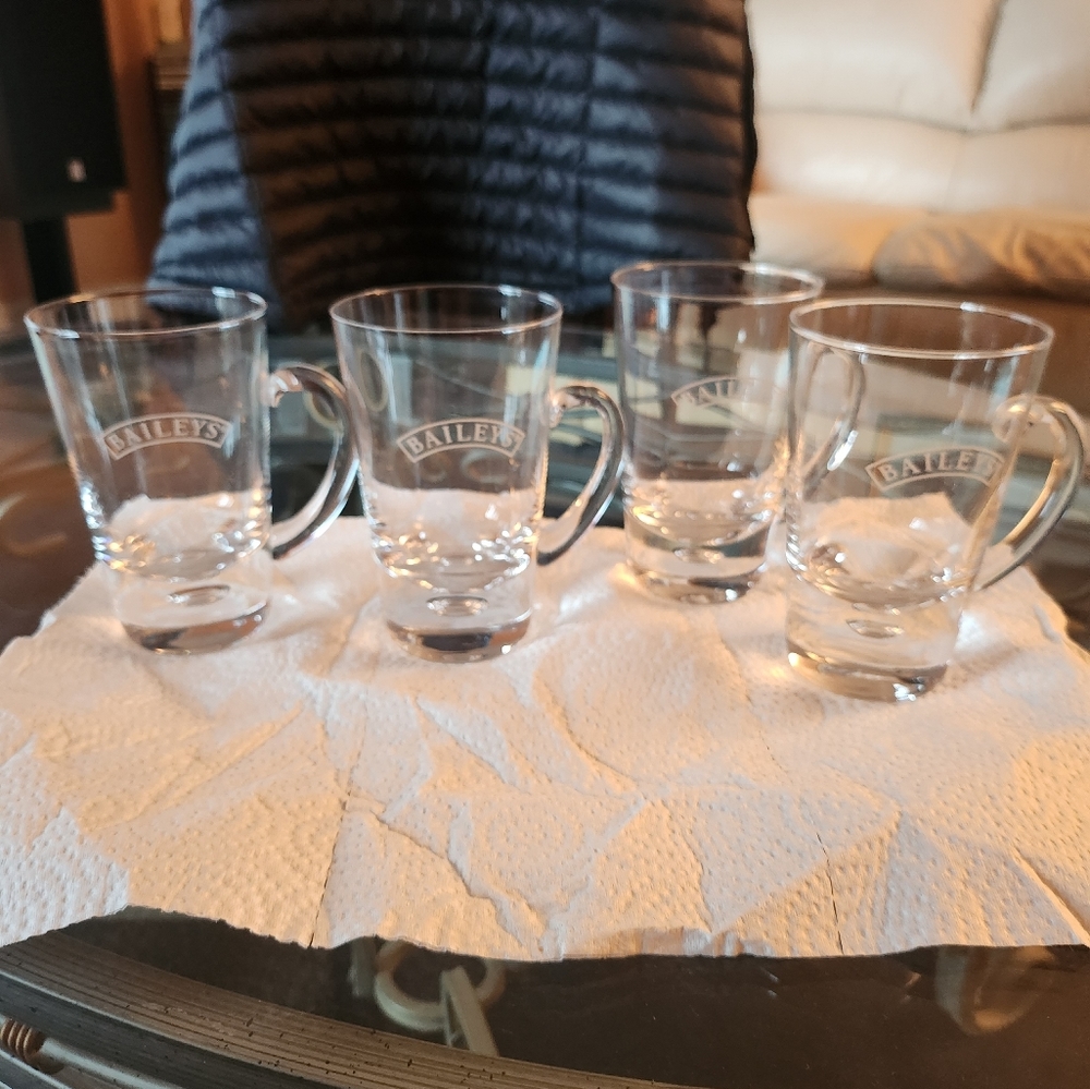 Vintage Tall Baileys Glasses
